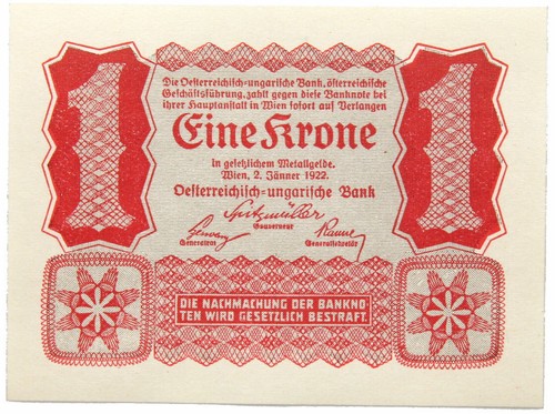 Austria banconota 1 - banconota, corona