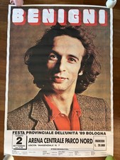 POSTER,MANIFESTO,1989,ROBERTO BENIGNI,BOLOGNA FESTA DELL'UNITA' PCI,COMUNISMO