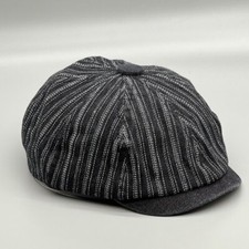 Donna Uomo Coppola Basco Cappello a Righe Gatsby Piatto Golf Cabbie Cotone Denim