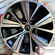 4 CERCHI IN LEGA ORIGINALI RAGGIO 17 CITROEN C4 NERO LUCIDO DIAMANTATO