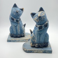 2 OLD BLUE BOOK STOP WOODEN