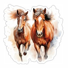 Adesivo rimorchio cavalli