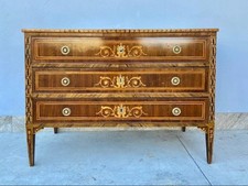 Importante Cassettone Luigi XVI in Noce Intarsiato - Restaurato_car 3181