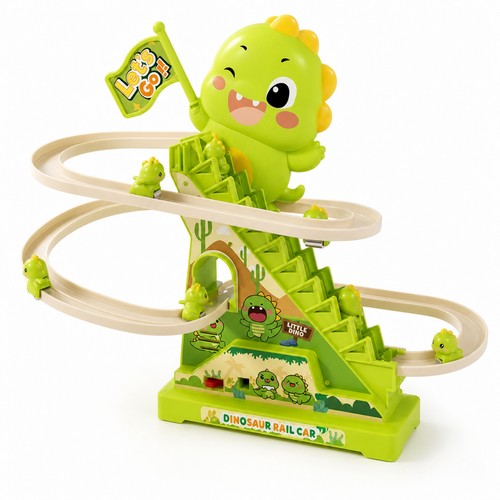 Pista elettrica con dinosauri - con,