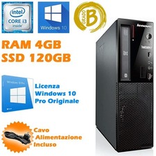 PC COMPUTER FISSO DESKTOP LENOVO EDGE 72 I3 3220 4GB SSD 120GB WINDOWS 10 PRO