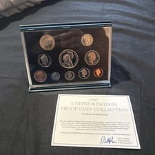 1997 ROYAL MINT REGNO UNITO PROOF SET - CUSTODIA PIATTA - COLLEZIONE MONETE DELUXE