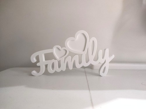 Decorazione family con - family, cuore