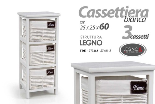 Cassettiera cassetti vimini - cassetti,