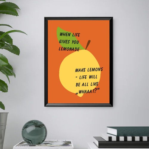 Quadro con stampa ironica