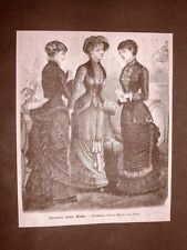 Mode e costumi in Italia nel 1881 Abiti eleganti per donne