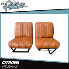 Garnitures sièges avant pour Citroën HY série 3 en simili cuir cognac