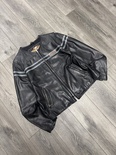 Giacca pelle righe - pelle, vintage