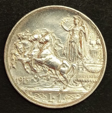1 LIRA LIRE 1915 FDC ARGENTO