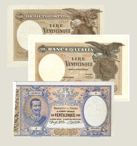 Pezzi lire vittorio - lire, 25