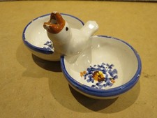 stuzzicadenti saliera pepiera  ceramica UCCELLO CON NIDO uccellino vintage per