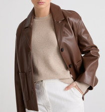 Camicia giacca pelle marrone