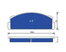 PASTIGLIE ANTERIORI ORIGINALI GNC P0001 FIAT AUTOBIANCHI LANCIA SEAT PININFARINA