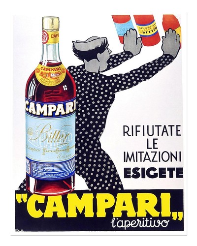 Poster campari vintage wall - vintage,