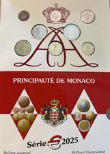 MONACO 2025 Serie divisionale  8 monete NUOVO CONIO 1€ E 2€