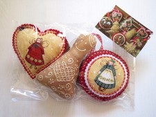 Decorazioni Addobbi Natalizi. Fatto a mano. Fate. In feltro e tessuto. Set 3pz.