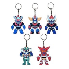 Set 5 Portachiavi in Legno Mazinga, Goldrake, Jeeg Robot, Getter Robot, MazingaZ