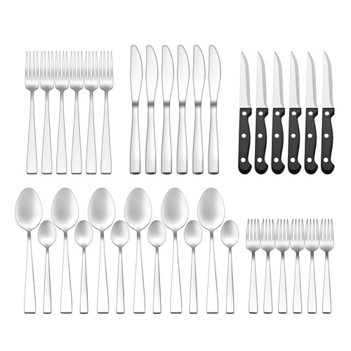 Set posate acciaio - acciaio, 36