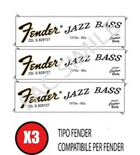3 DECAL TIPO FENDER JAZZ BASS
