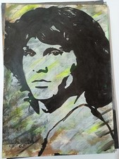 Corde Jim Morrison Pop Art Quadro 21,5X19Cm Acrilico Carta Opera Unica The Doors