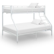 vidaXL Letto a Castello Bianco