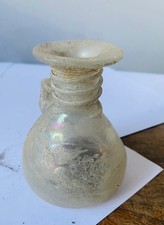 Vaso luce miniatura Scavo Seguso Vetri D'arte vetro iridescente Murano 1950 ottime condizioni