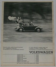 Advert Pubblicità 1969 VOLKSWAGEN MAGGIOLINO CABRIOLET