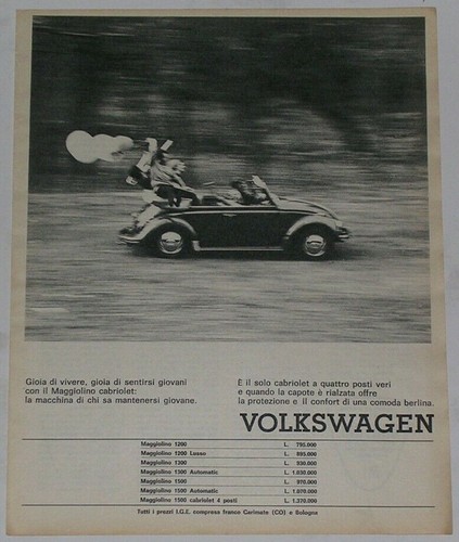 Advert pubblicità 1969 - advert,