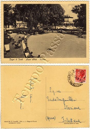 Cartolina tivoli piscina - cartolina, di