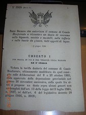 REGIO DECRETO1886 CASALE MONFERRATO DAZIO BIGONCIE SECCHIE MASTELLI BOCCE GIUOCO