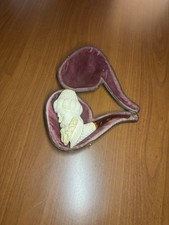 ANTICA PIPA, Schiuma Di Mare, intagliata a mano, CON CUSTODIA in pelle.