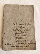 LOTTO DI 2 ANTICHI MANOSCRITTI CELESTINUS PETRUS FILIPPI DE VILLA DE VILLA  
