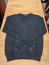 Maglione Pullover 100% Puro Cashmere Uomo BURBERRY L Kasmir Verde Men Kashmire