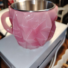 Tazza in resina di quarzo rosa