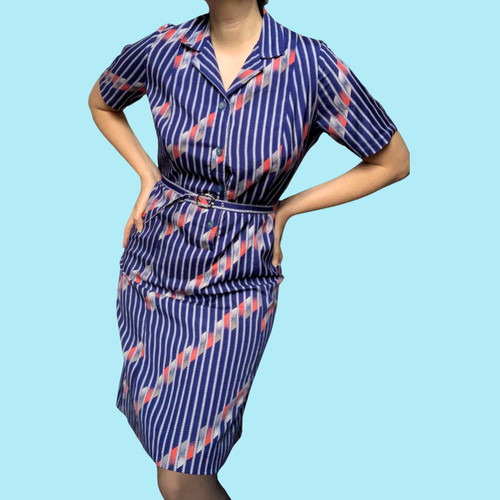 Abito camicia midi - a, righe