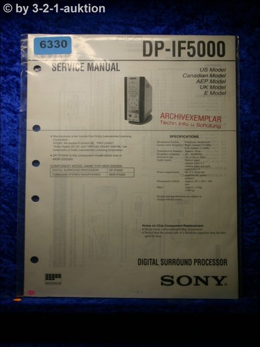 Manuale servizio sony dp - manuale,