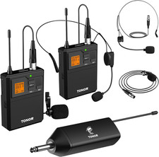 Microfono Wireless Doppio UHF