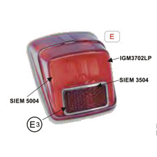 FANALINO POSTERIORE SIEM COMPLETO DI GUARNIZIONE E PORTALAMPADA PER VESPA 50 N L