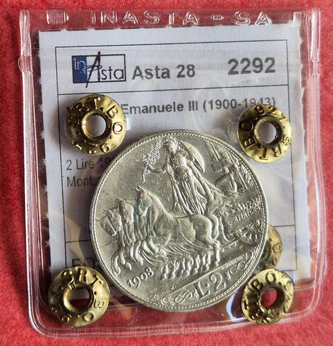 Italia lire 1908 quadrica - lire,