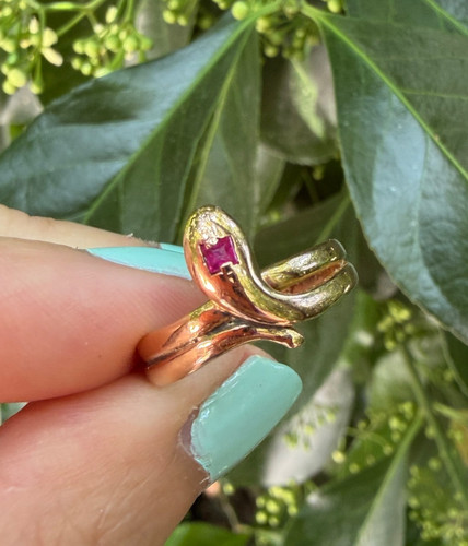 Antico anello serpente - antico,