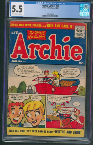 Archie comics cgc 5 - comics, #78