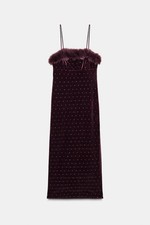 Abito midi Zara in velluto con