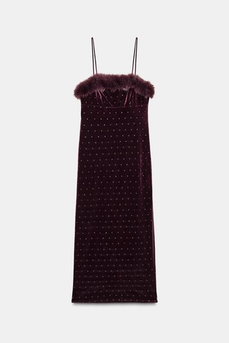Abito midi zara velluto con - abito,