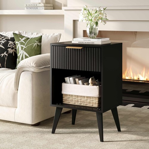 Comodino scanalato con