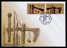 2009 Army,Ancient Weapons,Mace,Battle-ax,Spear,Arrows,Budapest,Moldova,M.643,FDC