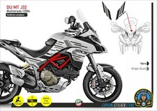 Adesivi completi carene cupolino DUCATI MULTISTRADA 1200 s Nero Grigio-DUMT j32